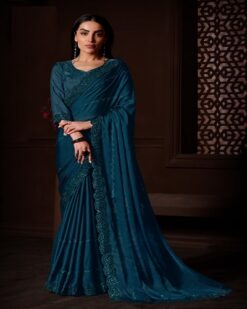 Exquisite Blue Saree for the Style Maven