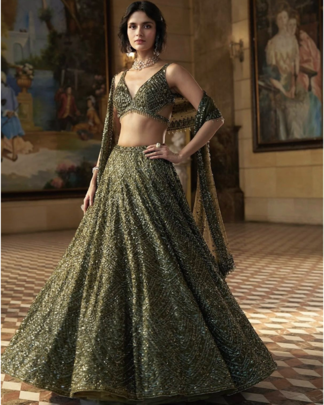 Wedding Wear Lehenga Choli Chinon Silk With Sequence Work Lehenga Choli For Women