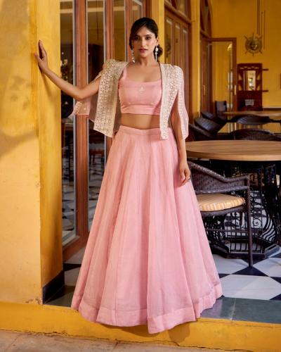 Modern Indo Western Lehenga with Koti Jacket