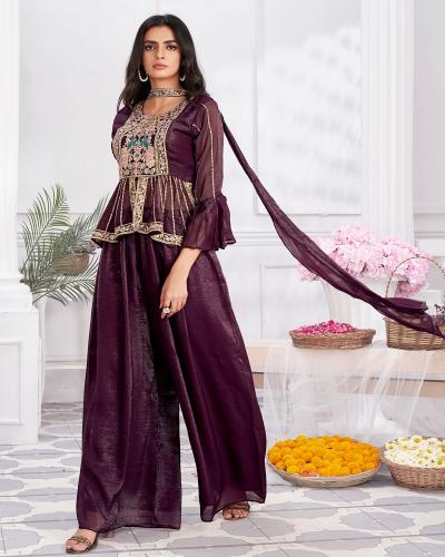 Wedding Wear Fancy Indo-Western Suit with Embroidery & Hand Work