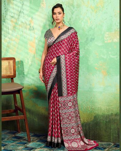 Casual Wear Saree Satin With Printed Work Saree