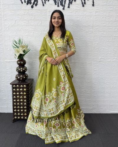 Party Wear Fancy Satin With Digital Printed Work Lehenga Choli