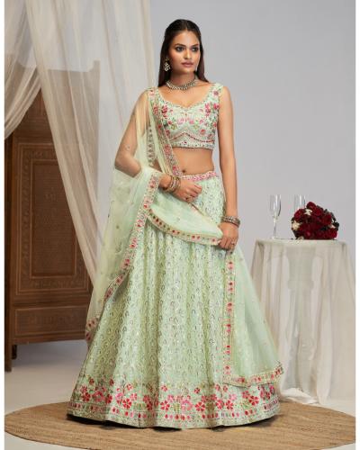 Party Wear Lehenga Choli Georgette With Sequence & Zari Work