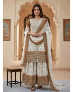 Elegant Party Wear Georgette Salwar Suit & Dupatta
