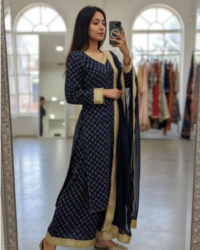 Casual Wear Salwar Suit Georgette With Printed Work Salwar Suit