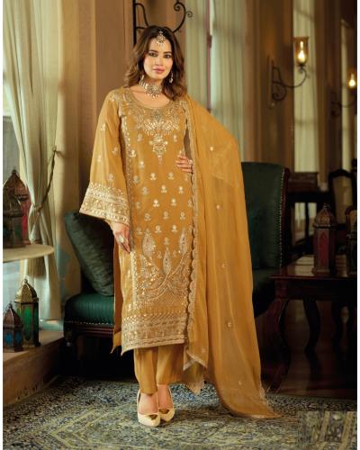 Designer Soft Organza Pakistani Suit Set for Women