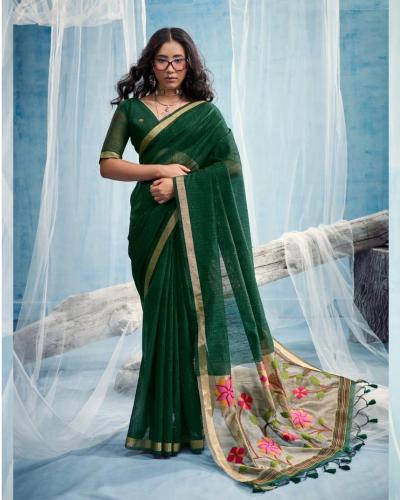 Festival Wear Silk With Weaving Work Saree