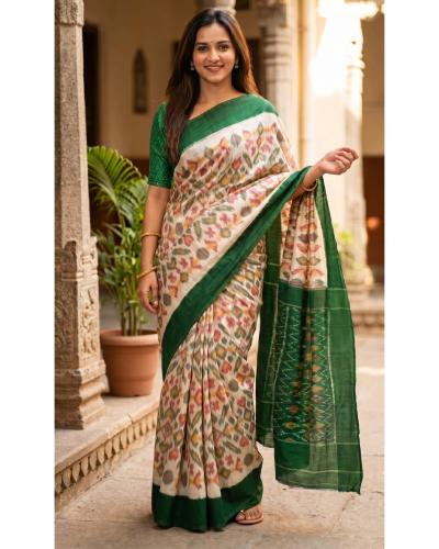 Beautiful Formal Wear Printed Work Saree Collection