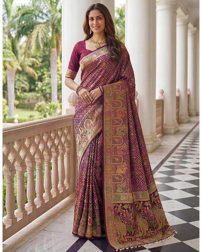 Festival Wear Saree Fancy Satin With Zari, Weaving Work Saree