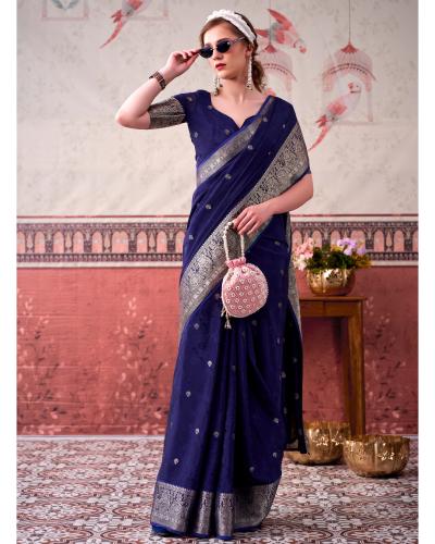 Festival Wear Saree Chinon With Zari Weaving Work Saree