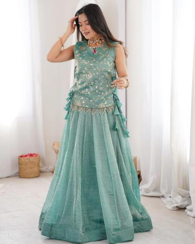 Festival Wear Lehenga Choli With Embroidery & Sequence Work