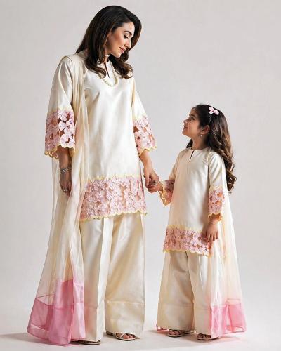 Designer Farshi Salwar Suit Combo with Organza Dupatta