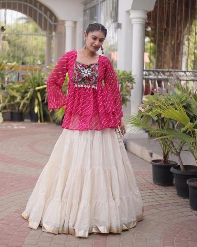Navratri Style Lehenga Choli Fancy With Printed & Patch Work