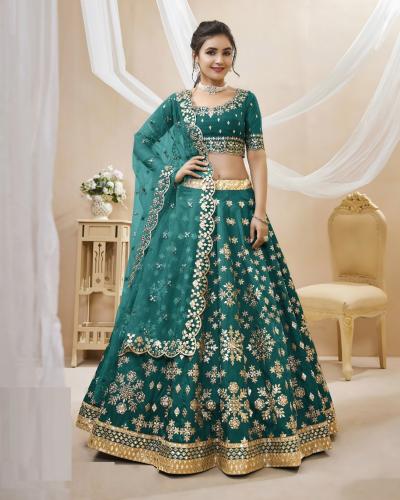 Designer Art Silk Lehenga Zari & Embroidery Work Lehenga Choli